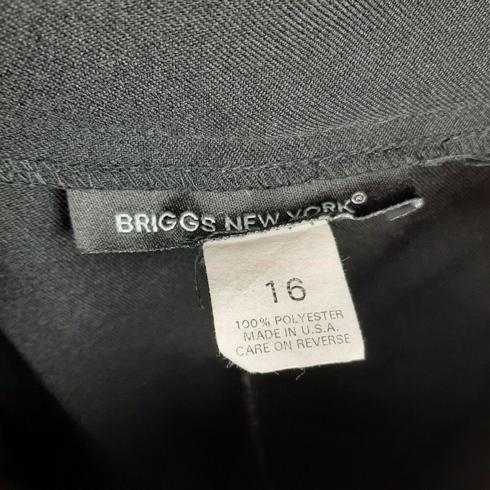 Briggs New York Women Black Pants High Rise Elastic Sides USA Plus Size 16 - Picture 8 of 11